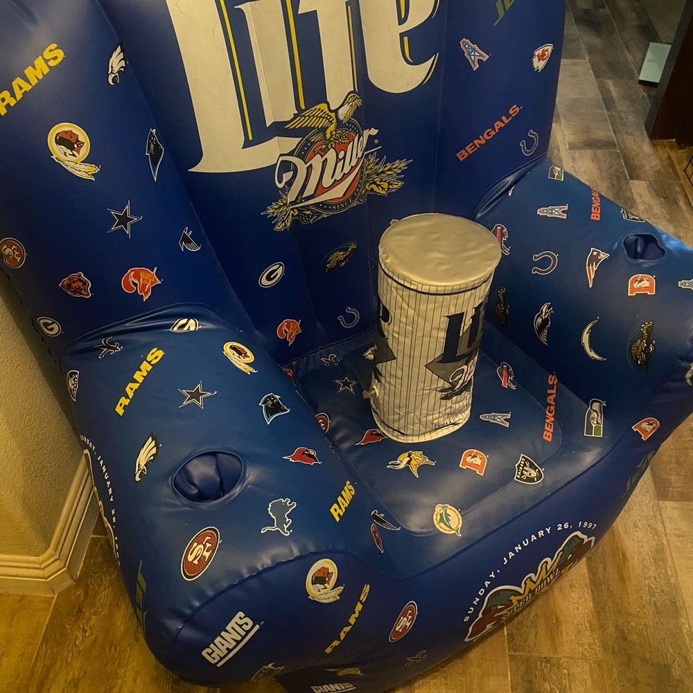 Miller Lite Inflatable Chair - Blue - Picture 3 of 6